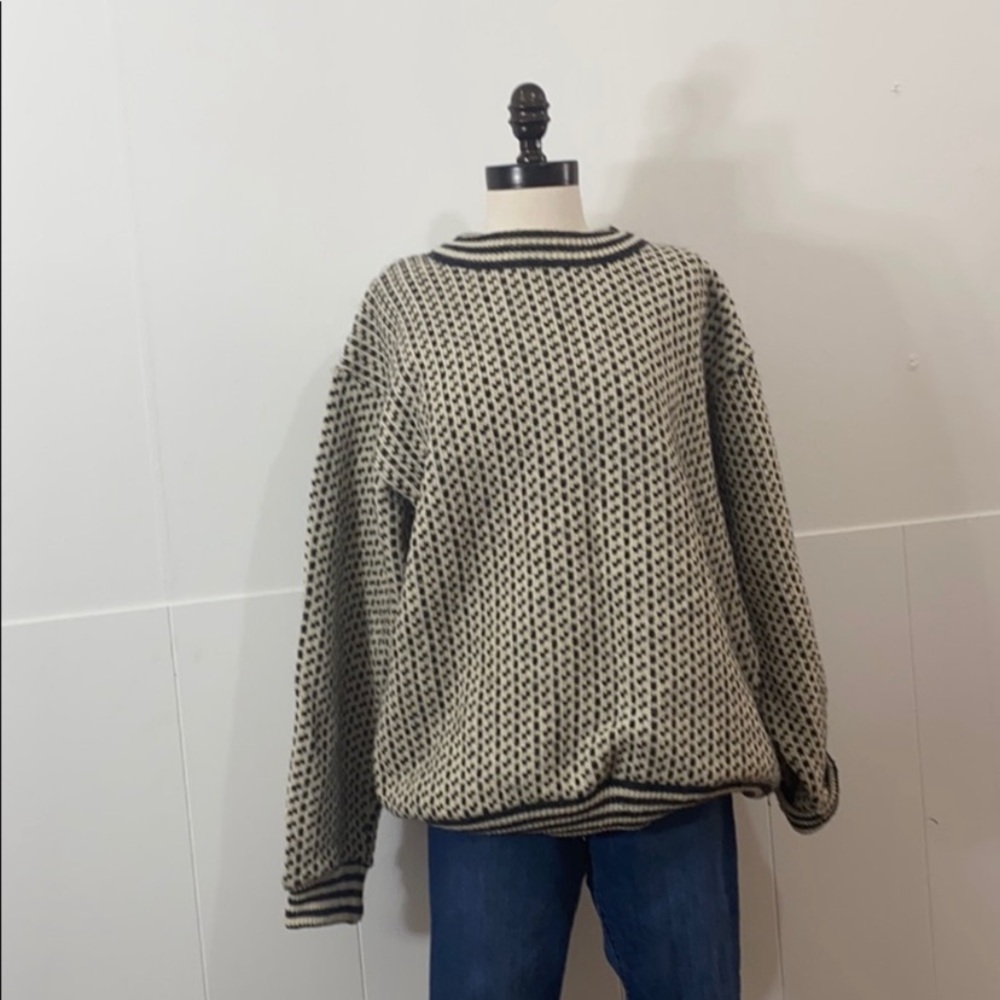 LL Bean Chunky Wool Grandpa Sweater